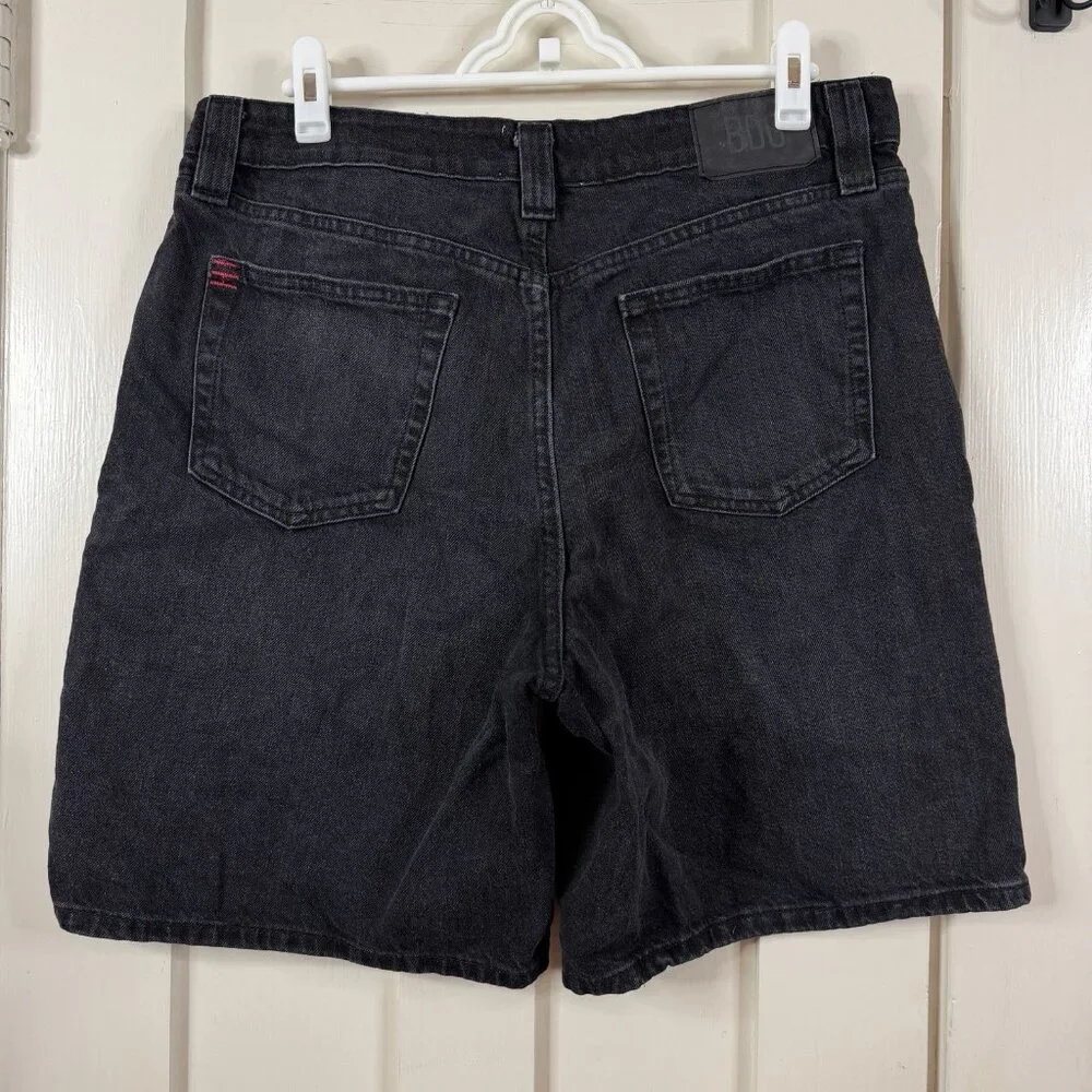 BDG Men's Black Y2K Style Wide Leg Shorts Loose‎ Fit Jean Shorts Size 34 - Picture 4 of 6